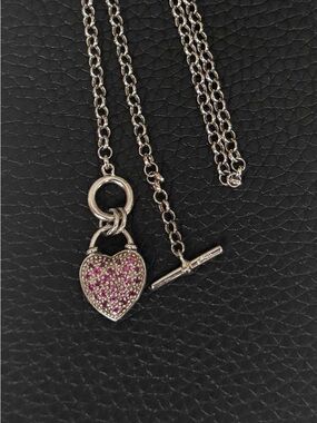 Sterling Silver Pave Necklace